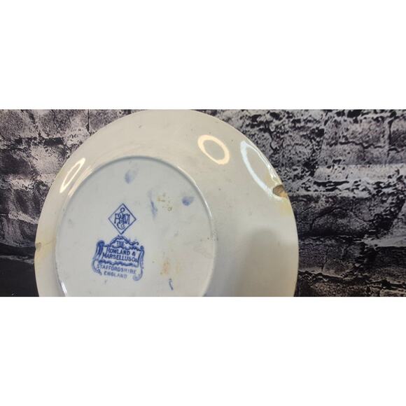 Antique Historical Philadelphia Souvenir Blue Plate by Howland & Marshellus Co - Picture 5 of 6